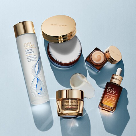 photo of estee lauder winter skincare routine products